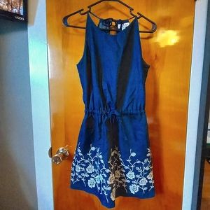 Embroidered sleeveless dress